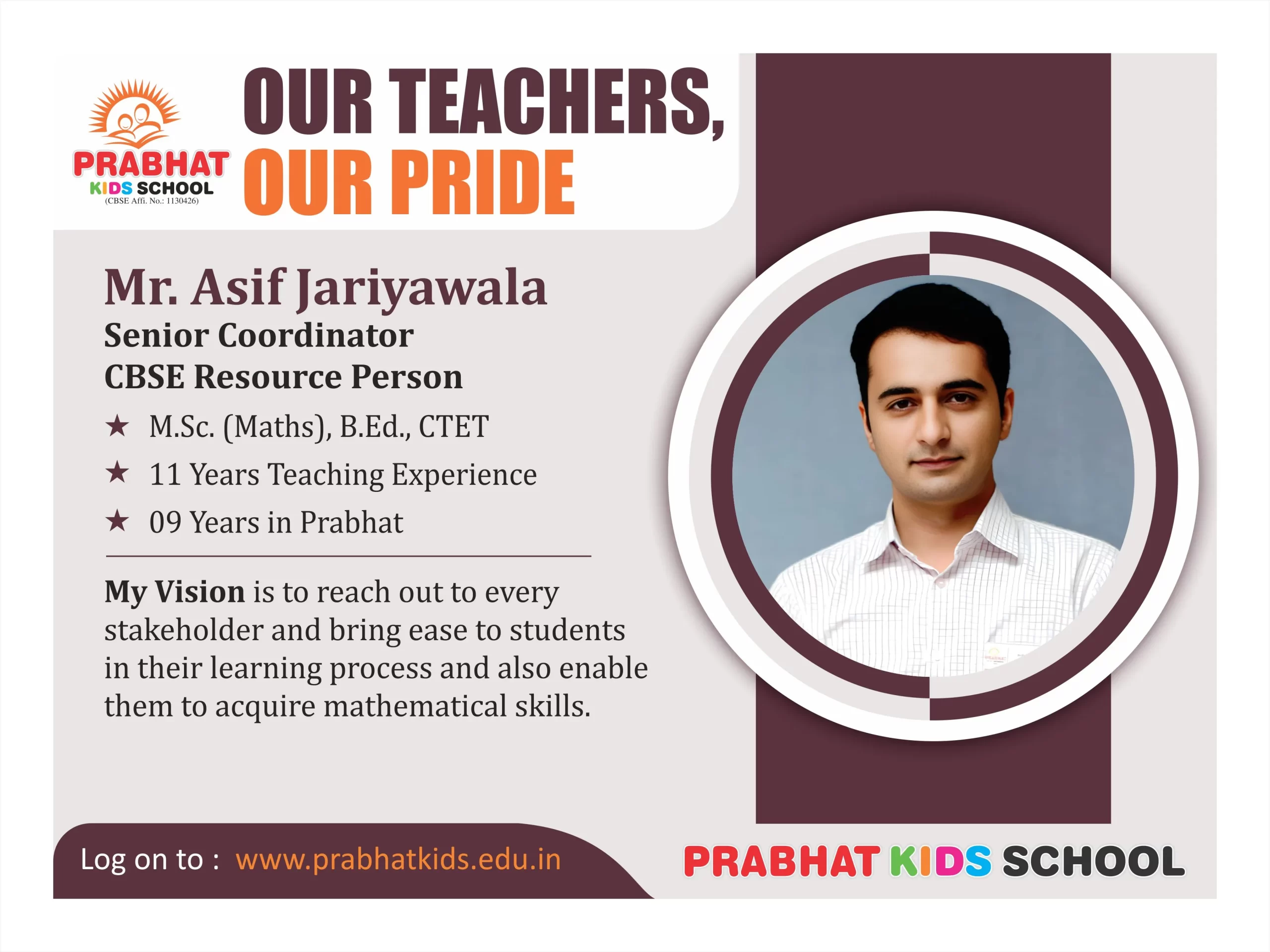 Profile of Mr. Mohd. Asif (Senior Co-ordinator)